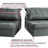 Sofá Cama Retrátil e Reclinável Fênix de 1,80m - Tudo de Móveis Bege - 4