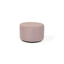 Ver imagem 1 de Puff Redondo Base Preta Elegante Tecido Suede Rose Decoração Quarto Sala Centro Suporta 120kg
