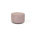 Ver imagem 1 de Puff Redondo Base Preta Elegante Tecido Suede Rose Decoração Quarto Sala Centro Suporta 120kg