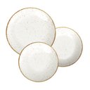 Ver imagem 1 de Jogo de Pratos Tramontina Rústico Marrom em Porcelana Decorada 18 Peças Tramontina