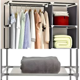 Guarda Roupa Closet Dobrável Organizador com Capa de Tecido - 4