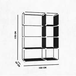 Guarda Roupa Closet Dobrável Organizador com Capa de Tecido - 6