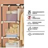 Guarda Roupa Closet Dobrável Organizador com Capa de Tecido - 7