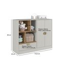 Ver imagem 5 de Cômoda Infantil 2 Portas 1 Gaveta e 4 Nichos Lille DL1060 110cm Cinza - Art In Móveis