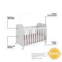 Ver imagem 4 de Quarto de Bebê Completo com Berço Americano Guarda Roupa Cômoda Teka Espresso Móveis