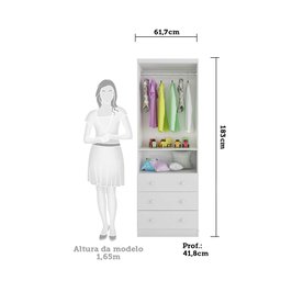 Quarto de Bebê Completo com Berço Americano Guarda Roupa Cômoda Teka Espresso Móveis - 4
