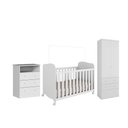 Ver imagem 2 de Quarto de Bebê Completo com Berço Americano Guarda Roupa Cômoda Teka Espresso Móveis