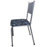 Cadeira Prata para Cozinha Jantar com Assento Floral Medcombo - 4