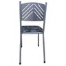 Cadeira Prata para Cozinha Jantar com Assento Floral Medcombo - 6