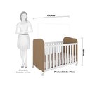 Ver imagem 3 de Quarto de Bebê Completo com Berço Americano Guarda Roupa Cômoda Teka Espresso Móveis