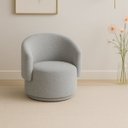 Ver imagem 1 de Poltrona Orgânica Bouclé Redonda para Sala Quarto Recepção Confortável Elegante Divani