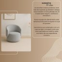 Ver mais imagens de Poltrona Orgânica Bouclé Redonda para Sala Quarto Recepção Confortável Elegante Divani