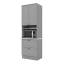 Ver imagem 6 de Torre Quente 71,5cm para 1 Forno 2 Gavetas 2 Portas Americana Henn - Cinza/calcare