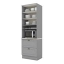 Ver imagem 5 de Torre Quente 71,5cm para 1 Forno 2 Gavetas 2 Portas Americana Henn - Cinza/calcare