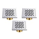 Ver imagem 1 de Ralo 10x10 Aço Inox Anti Odor Banheiro Kit 3 Uni Lavabo Anti Inseto Higienico Seguro Resistente Cozi
