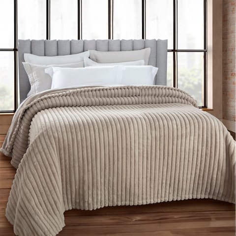 Cobertor Super King Lk 5 Wavy - Jolitex Bege