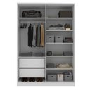 Ver imagem 4 de Guarda Roupa 4 Portas 2 Gavetas Logan Yescasa Branco/Olmo Italiano