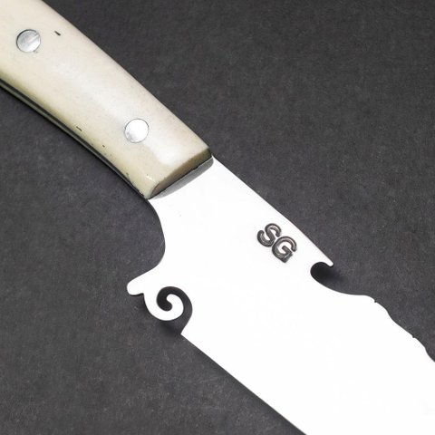 Faca Picaço Inox Sg 3 Mm – Cabo em Tala de Osso:6'' (15cm)