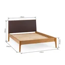 Ver imagem 2 de Cama de Casal Madeira Maciça Frank Yescasa Marrom/Mel