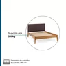 Cama de Casal Madeira Maciça Frank  - 5