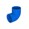10 Unidades Joelho 90° Soldável Irrigação Bitola 50mm Cor Azul Durín - 1