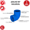 Ver imagem 2 de 10 Unidades Joelho 90° Soldável Irrigação Bitola 50mm Cor Azul Durín