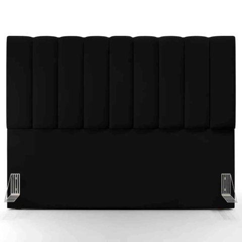 Cabeceira Box Casal Carrara - 140cm JLA Móveis Suede Preto