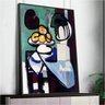 Quadro Decorativo Pablo Picasso Natureza Morta Busto Tigela E Paleta:90x60 cm/BORDA INFINITA - 5