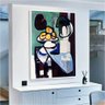 Quadro Decorativo Pablo Picasso Natureza Morta Busto Tigela E Paleta:90x60 cm/BORDA INFINITA - 8