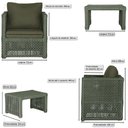 Ver imagem 2 de Mesa e 4 Poltronas Madri Corda Náutica Estofado 13 Trama Verde
