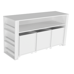 Rack com Baús Infantil e Porta Livros Larissa 100% Mdf