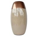 Ver imagem 1 de Decoração sala vaso centro de mesa grande bege/cobre moderno