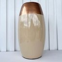 Ver imagem 3 de Decoração sala vaso centro de mesa grande bege/cobre moderno