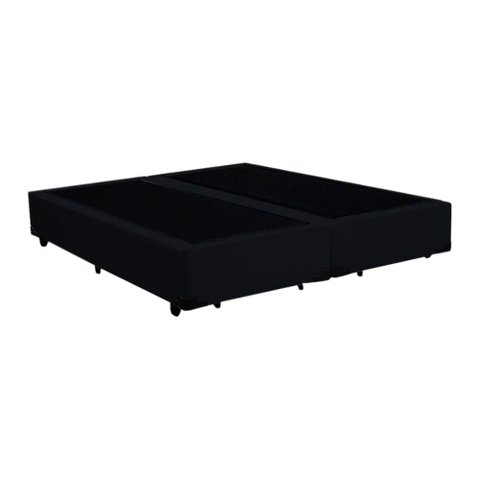 Cama Box Blindado King Bipartido Principe Das Camas Suede Preto 193x203x40