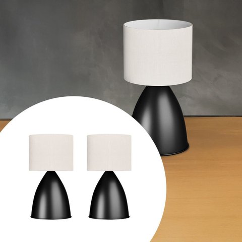 Kit 2 Abajur Luminaria de Mesa Bojudo Decoração Iluminação Quarto Sala Escritório Casa Moveis