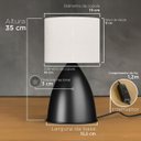Ver imagem 3 de Kit 2 Abajur Luminaria de Mesa Bojudo Decoração Iluminação Quarto Sala Escritório Casa Moveis