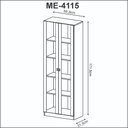 Ver imagem 4 de Armário Cristaleira Livreiro 172cm com 2 Portas e 5 Prateleiras Me4115 Amêndoa