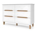 Ver imagem 2 de Cômoda para Quarto 6 Gavetas MDF Logan Yescasa Branco/Olmo