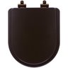 Assento Sanitário Poliéster Soft Close Link/lk Marrom Fosco para Vaso Deca com Ferragem Marrom - 1