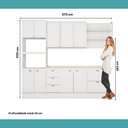 Ver imagem 7 de Armário de Cozinha Completa C Balcão Milla Glimmer Carraro Branco