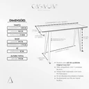 Ver imagem 5 de Aparador Tampo em MDF com Vidro 120x40cm Slim Branco/Off White