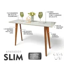 Ver imagem 4 de Aparador Tampo em MDF com Vidro 120x40cm Slim Branco/Off White