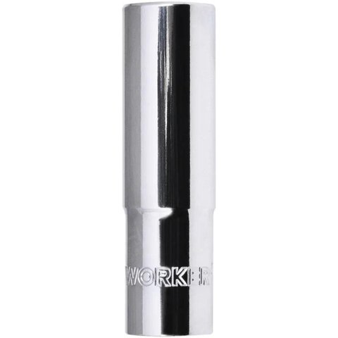 Soquete Estriado Longo Encaixe 1-2 16mm Aco Cromo Vanadio Cromado Worker