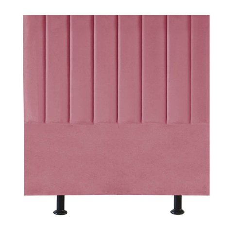 Cabeceira Estofada Cama Box Casal 140 Cm Alice Suede:rosa