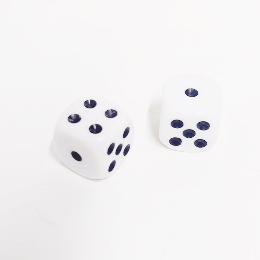 Dado de Resina Branco | 12x12mm - 500gr - 1