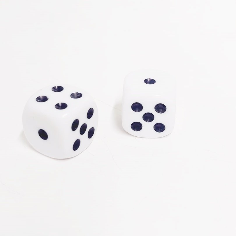 Dado de Resina Branco | 12x12mm - 500gr - 2