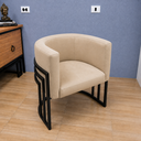 Ver imagem 3 de Poltrona 3 Ferros Preto Ferro Premium Veludo: Base Preto/Veludo Bege