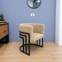 Ver imagem 4 de Poltrona 3 Ferros Preto Ferro Premium Veludo: Base Preto/Veludo Bege