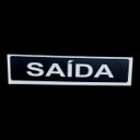 Ver imagem 2 de Placa de Sinalização Saida 10x30 Cm Fundo Preto Letra Branca