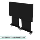 Ver imagem 4 de Escrivaninha Mesa para Notebook Dobrável com Rodízio 84x41cm Me4117 Tecnomobili Preto